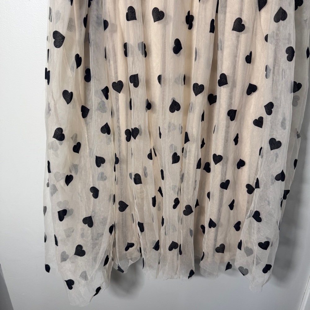 Torrid A-line Tea Length Tulle Skirt Size 2x Heart Print - Picture 7 of 15